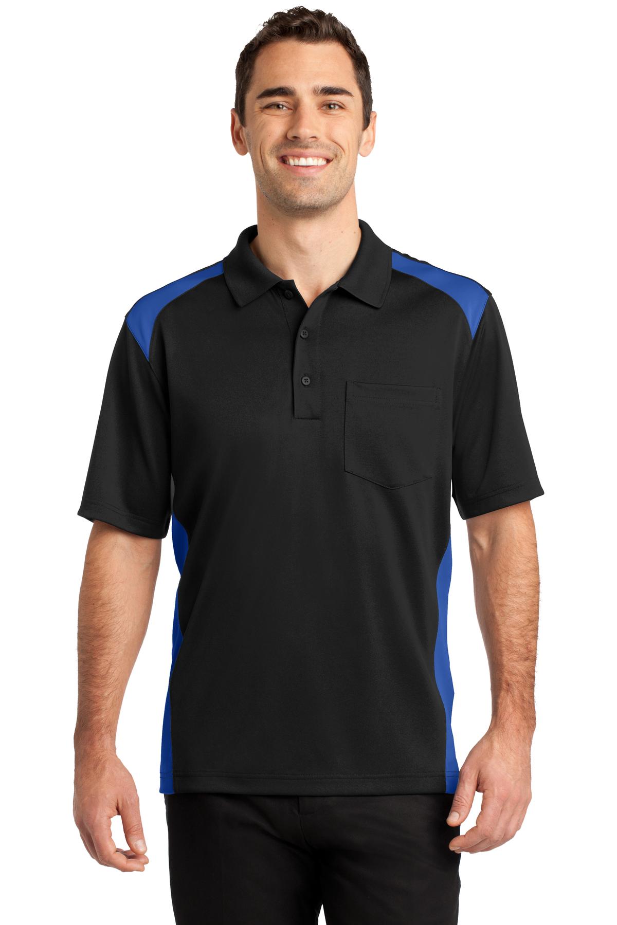CornerStone ® Select Snag-Proof Two Way Colorblock Pocket Polo. CS416