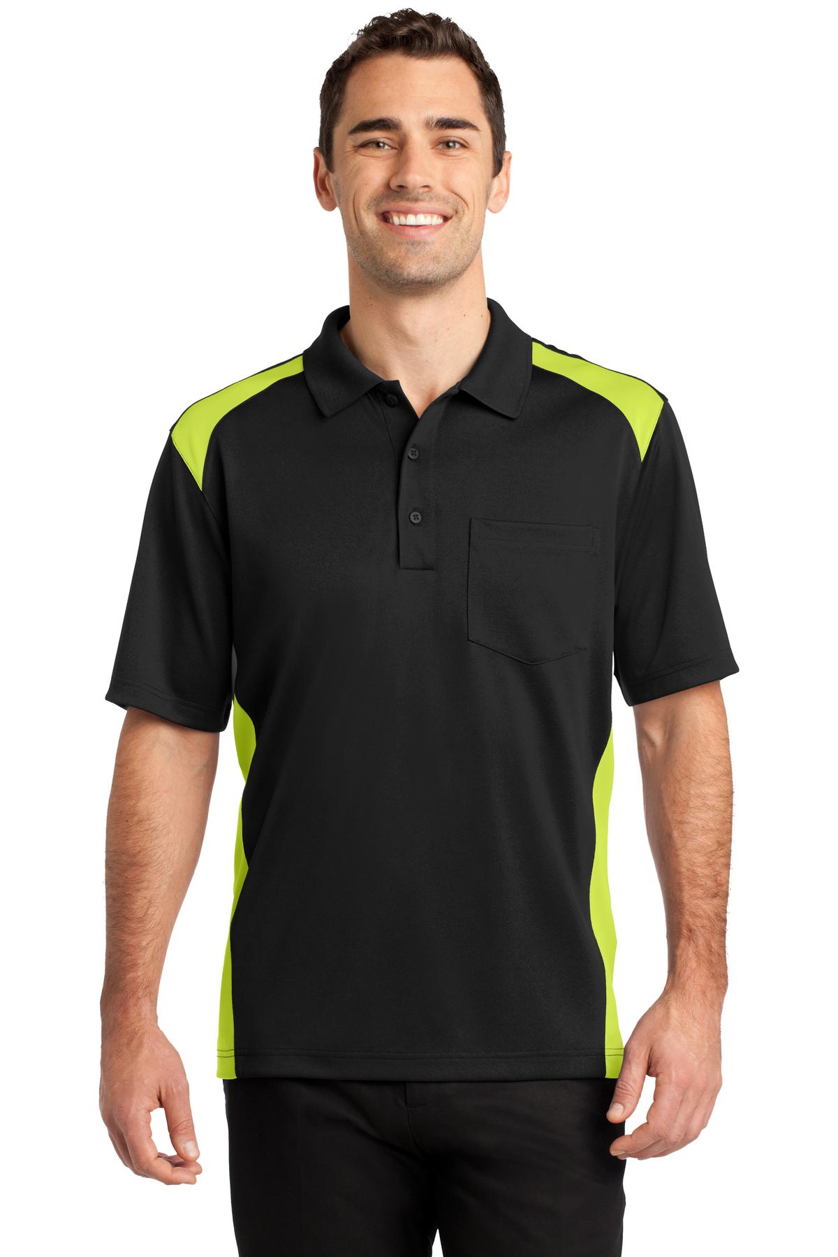 CornerStone ® Select Snag-Proof Two Way Colorblock Pocket Polo. CS416
