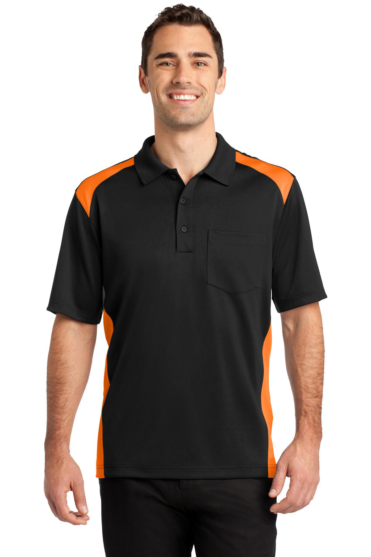 CornerStone ® Select Snag-Proof Two Way Colorblock Pocket Polo. CS416
