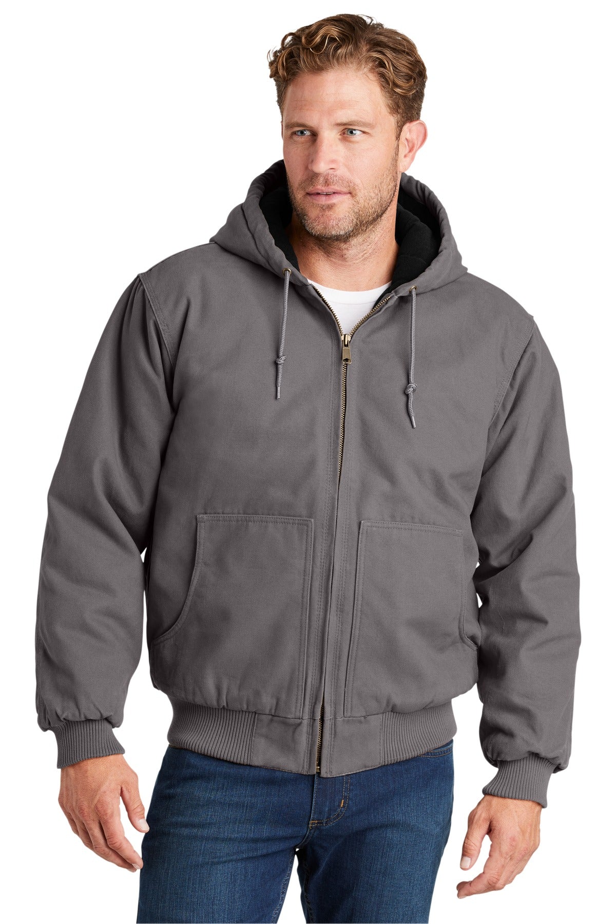 CornerStone ® Washed Duck Cloth Insulated Hooded Work Jacket. CSJ41