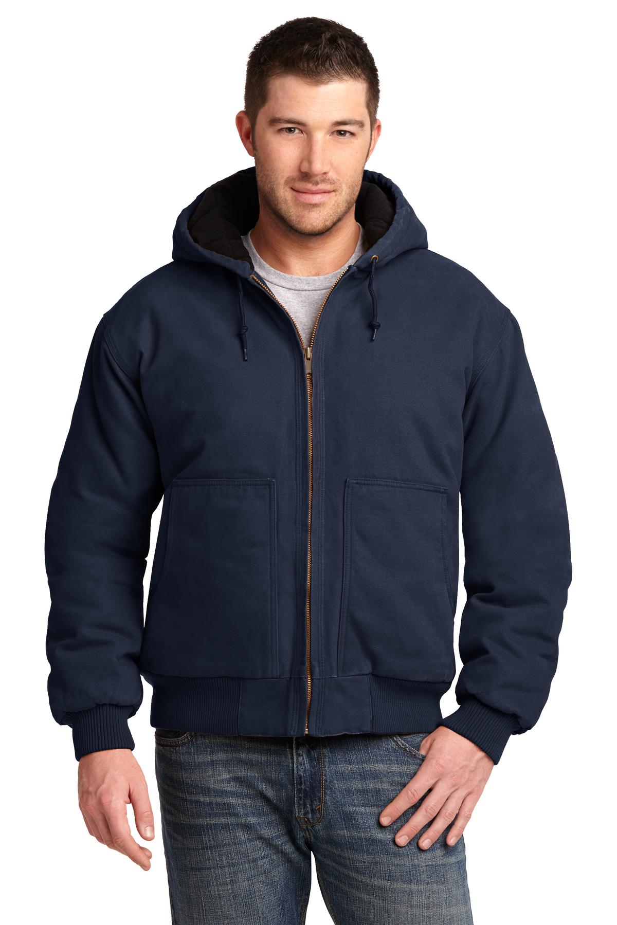 CornerStone ® Washed Duck Cloth Insulated Hooded Work Jacket. CSJ41