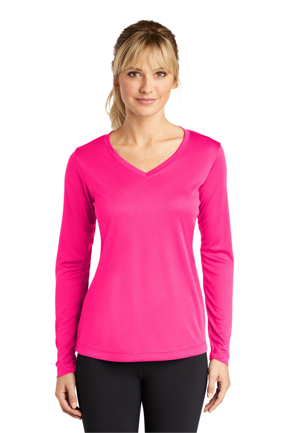 Sport-Tek ® Women's Long Sleeve PosiCharge ® Competitor™ V-Neck Tee. LST353LS