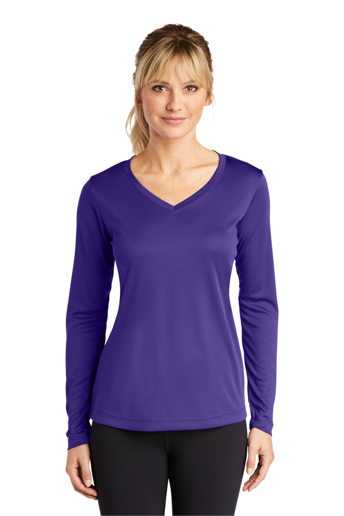 Sport-Tek ® Women's Long Sleeve PosiCharge ® Competitor™ V-Neck Tee. LST353LS