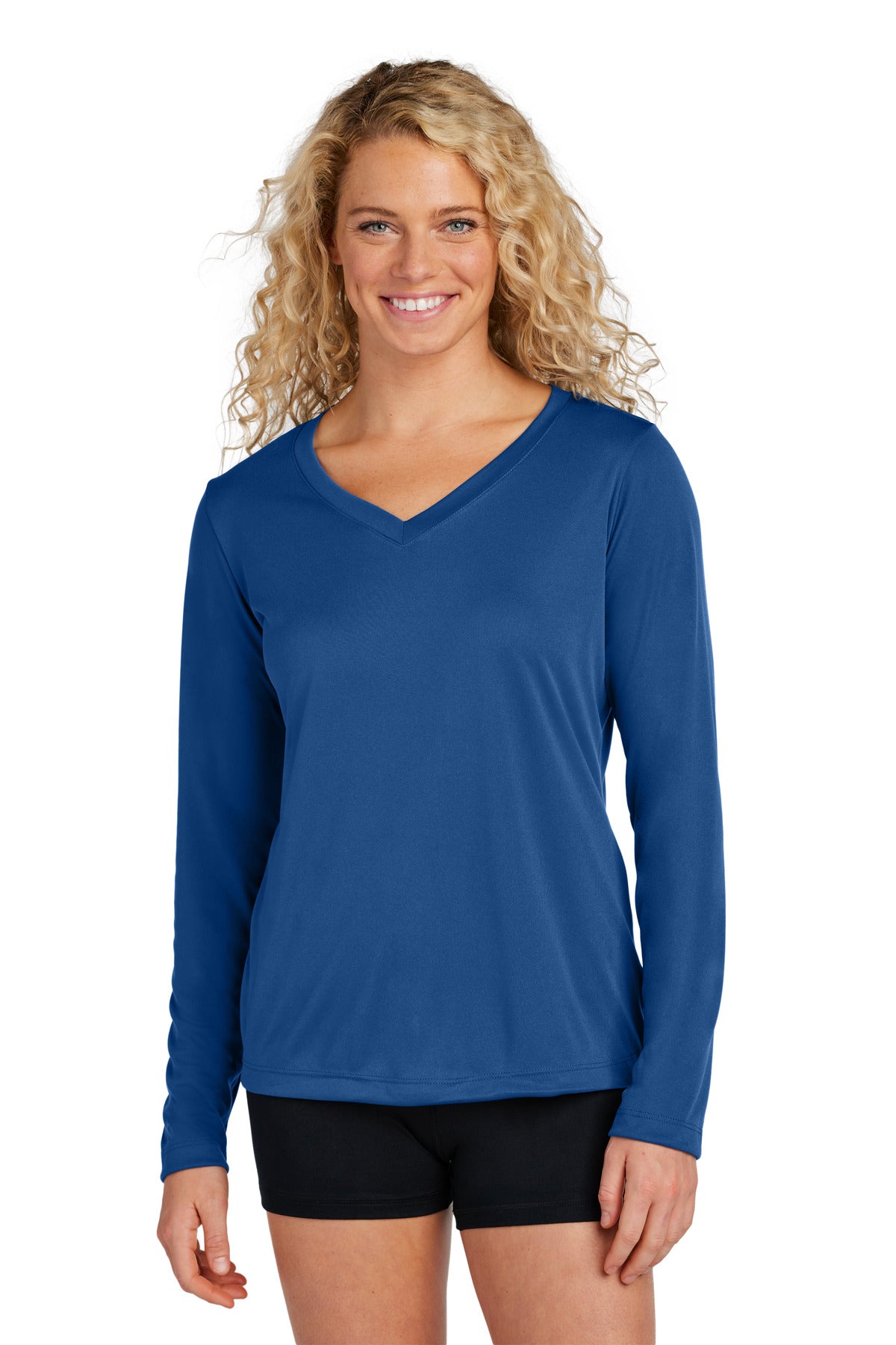 Sport-Tek ® Women's Long Sleeve PosiCharge ® Competitor™ V-Neck Tee. LST353LS