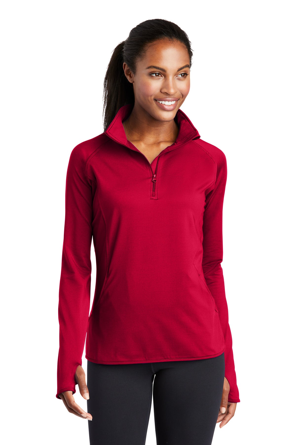 Sport-Tek ® Women's Sport-Wick ® Stretch 1/4-Zip Pullover. LST850