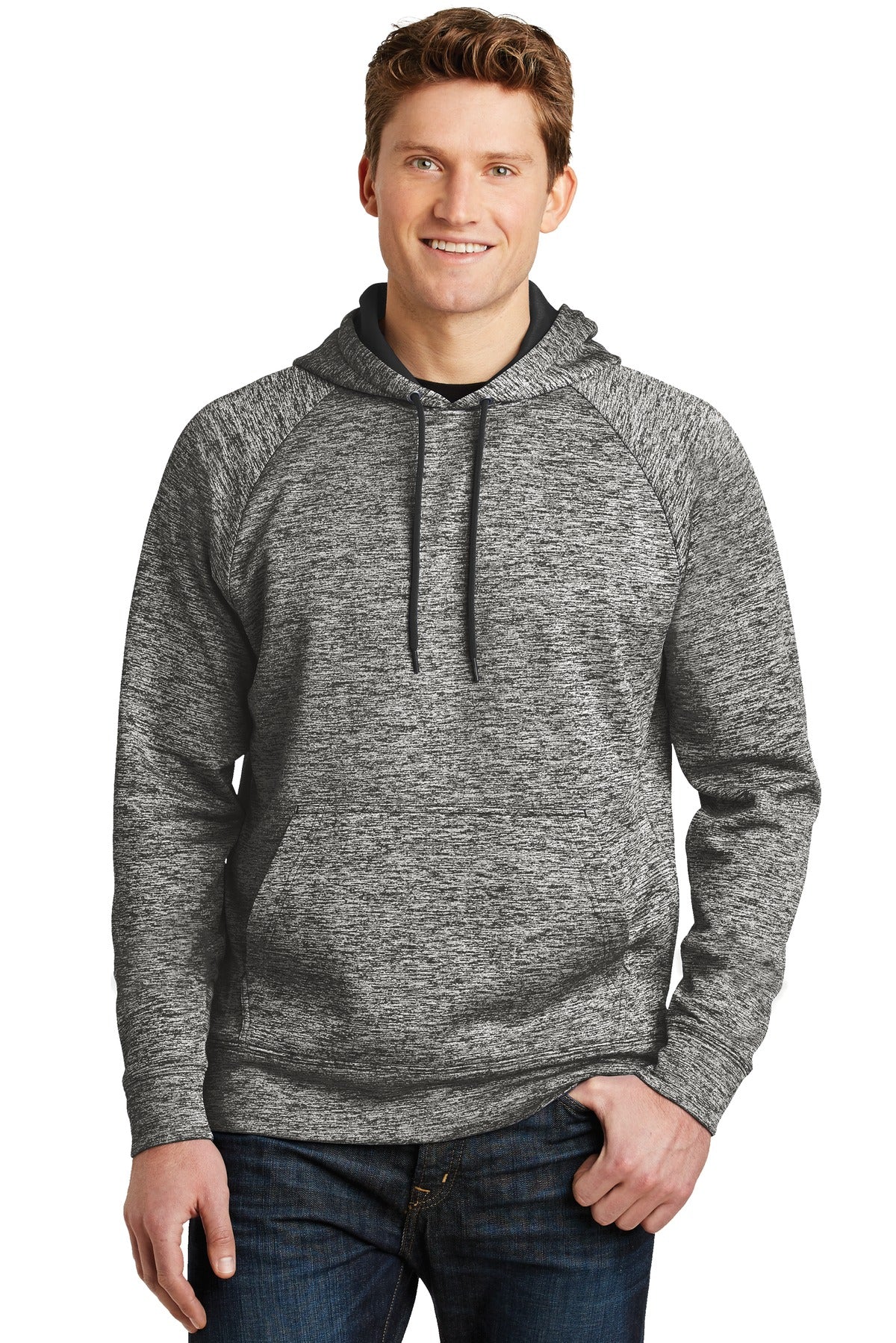 Sport-Tek ® PosiCharge ® Electric Heather Fleece Hooded Pullover. ST225
