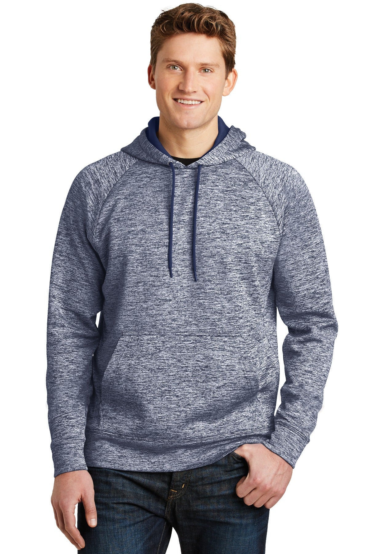 Sport-Tek ® PosiCharge ® Electric Heather Fleece Hooded Pullover. ST225