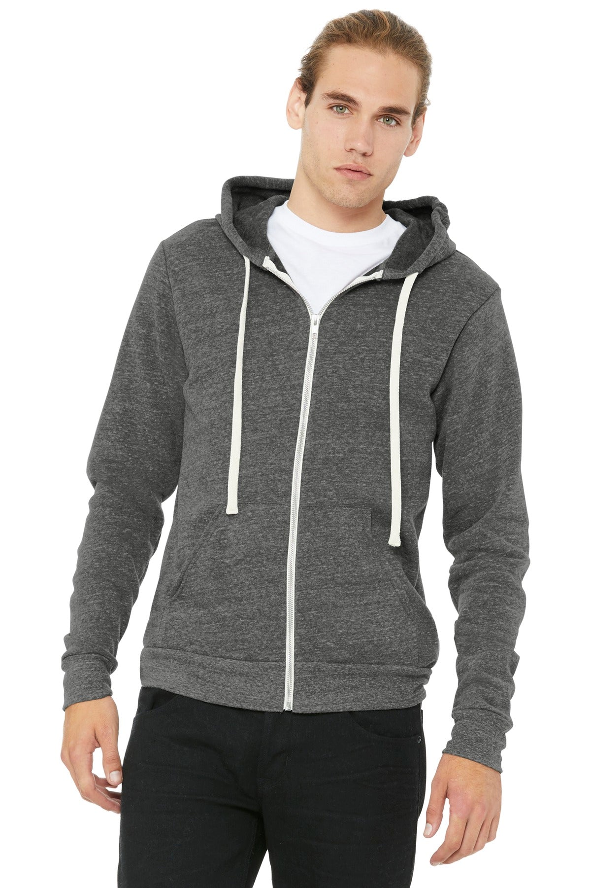 BELLA+CANVAS  ®  Unisex Triblend Sponge Fleece Full-Zip Hoodie. BC3909