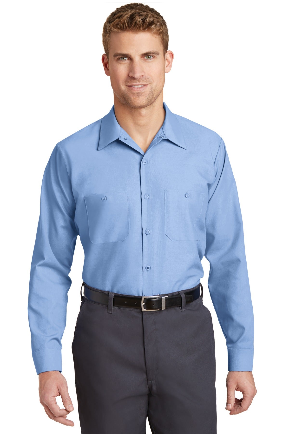 Red Kap ®  Long Size, Long Sleeve Industrial Work Shirt. SP14LONG